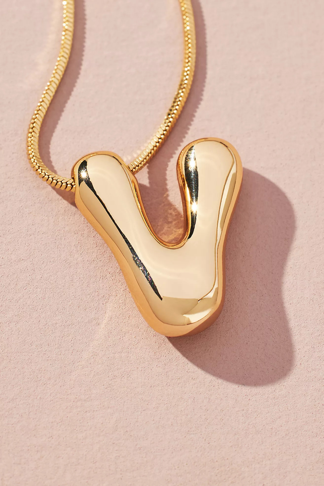 Bubble Letter Monogram Necklace | Anthropologie (US)