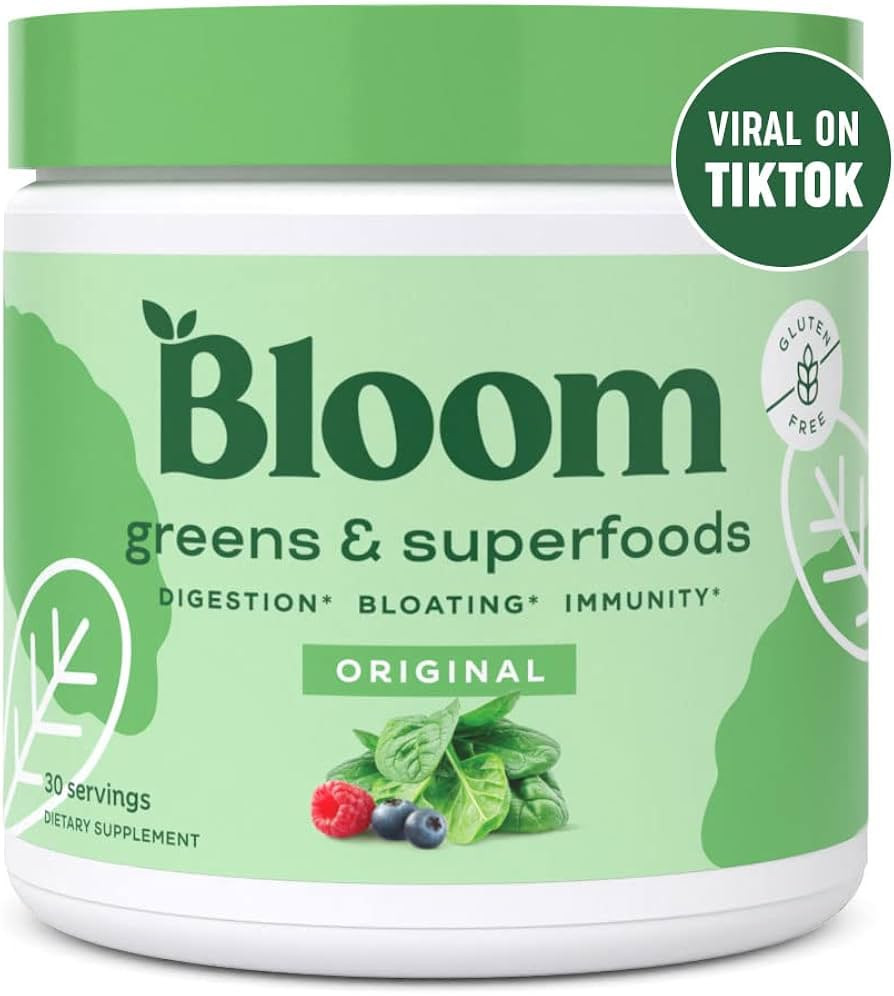 Bloom Nutrition Super Greens Powder Smoothie & Juice Mix - Probiotics for Digestive Health & Bloa... | Amazon (US)