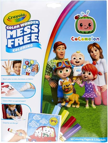 Crayola Color Wonder Cocomelon Coloring Pages & Markers, Mess Free Coloring, Gift for Kids, Age 3... | Amazon (US)