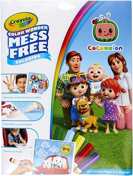 Crayola Color Wonder Cocomelon Coloring Pages & Markers, Mess Free Coloring, Gift for Kids, Age 3... | Amazon (US)