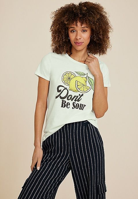 Dont Be Sour Lemon Graphic Tee | Maurices