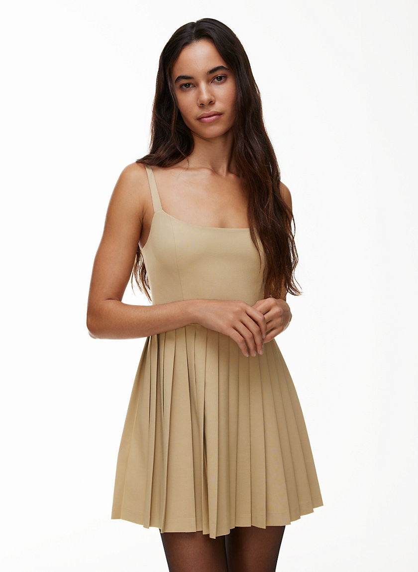 Sunday Best Women's Trix Dress in Wicker Tan | 00 | Polyester/Viscose/Elastane | Aritzia