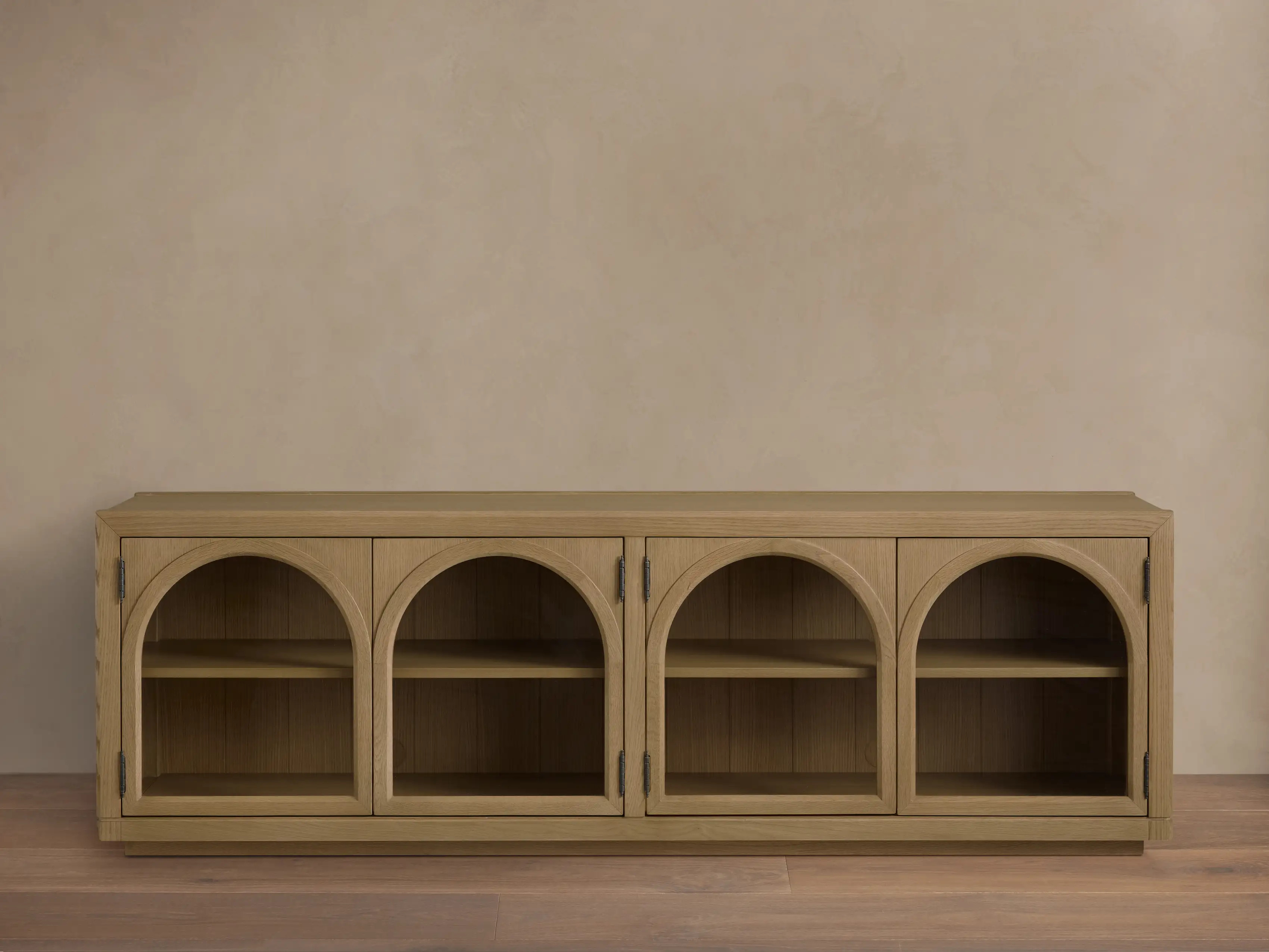 Hattie Media Console in Honey | Arhaus