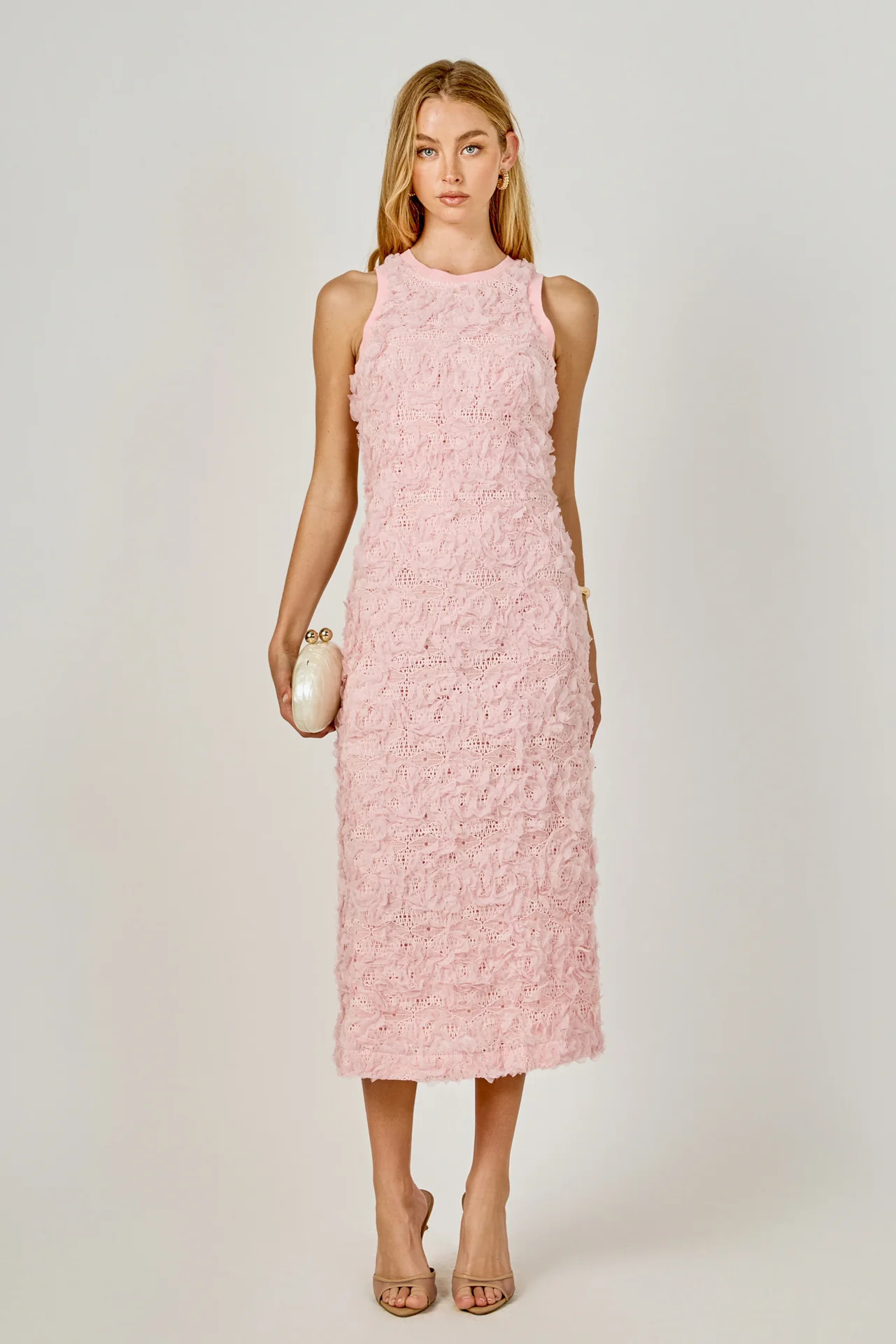 Floral Applique Midi Dress | Endless Rose