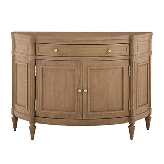 Irina Demilune with Chestnut Finish & Antique Brass Hardware | Ballard Designs, Inc.