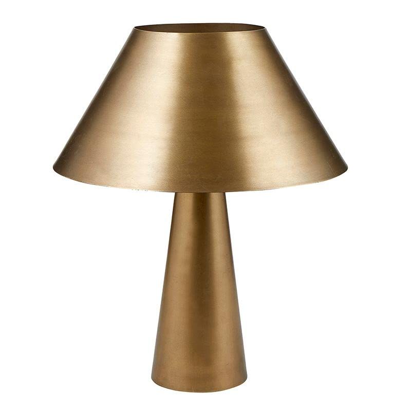47th & Main Modern Art Deco Metal Shade Table Lamp for Living Room, 15" High, Gold | Amazon (US)