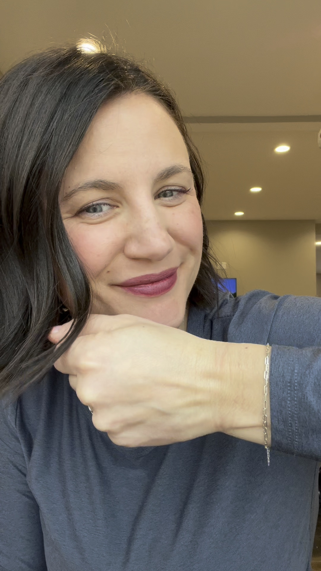 Elf glossy stain in berry queen! Smudge proof and last for hours and only $6! This color is cool toned and would work for summers and winters! 