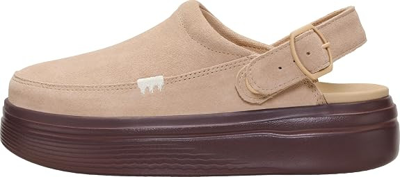 HEYDUDE Women's Austin Lift Clog Slip On Shoe | Suede Platform Clogs | Casual Elevated Everyday W... | Amazon (US)