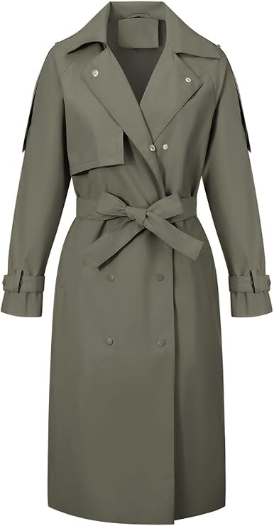 Bellivera Women's Trench Coat Long Loose Jacket Spring Fall Overcoat with Belt | Amazon (US)
