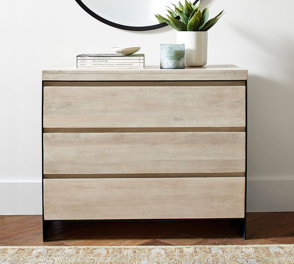 Cayman Metal 3-Drawer Dresser (40") | Pottery Barn (US)
