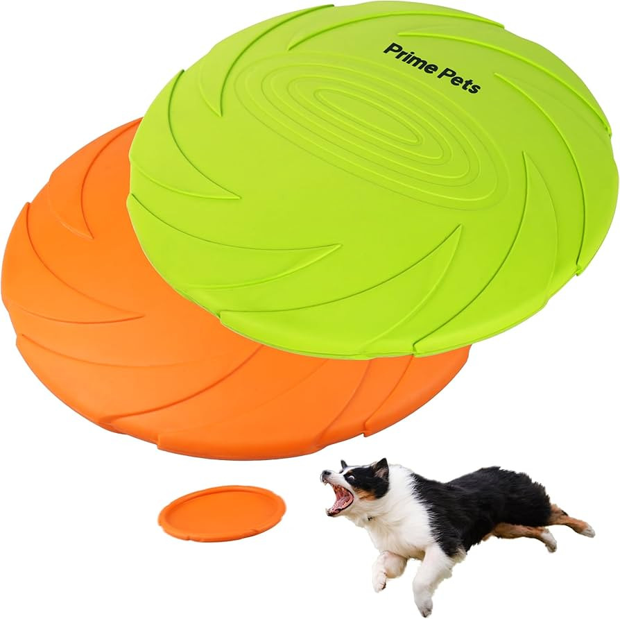 Prime Pets Dog Flying Disc, 2 Pack, 7 Inch, Durable Dog Toys, Nature Rubber Floating Flying Sauce... | Amazon (US)