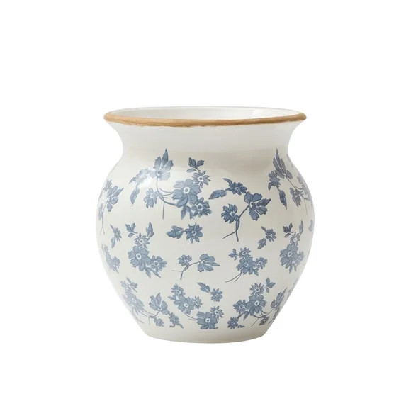 My Texas House 8" White Ceramic Floral Vase | Walmart (US)
