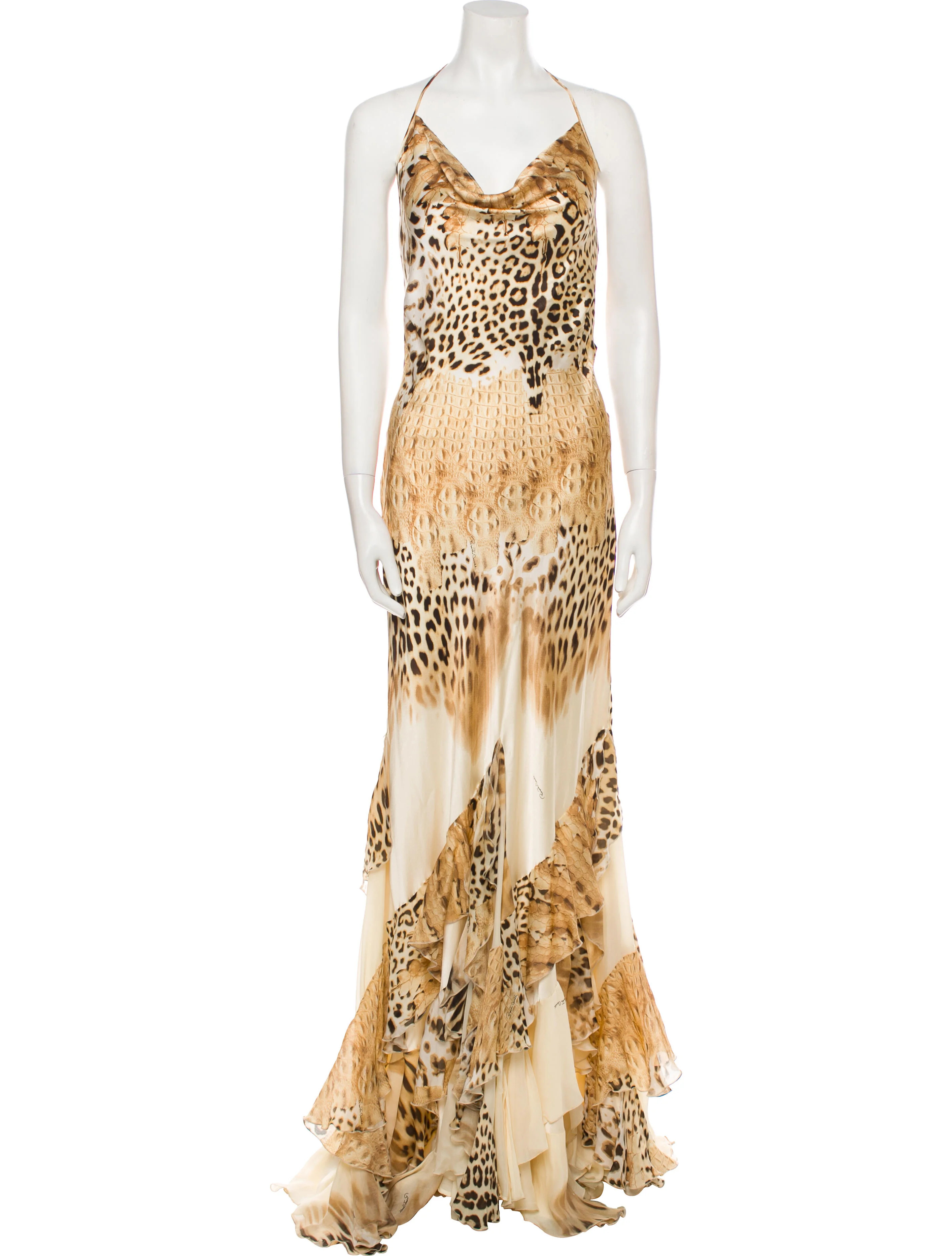 Roberto Cavalli Vintage Long Dress - Brown Dresses, Clothing - ROB150746 | The RealReal | The RealReal