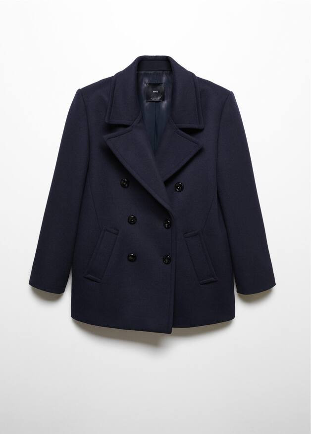 Manteau en laine à double boutonnage | MANGO (FR)