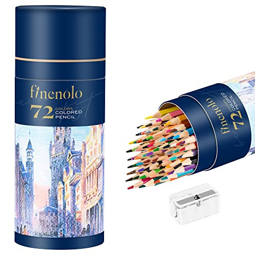 finenolo 72 Colored Pencils for Adult Coloring Books, Soft Core, Art Drawing Pencils for Artists Kids Beginners, Coloring Pencils Set with Sharpener for Coloring, Sketching, Painting | Amazon (US)