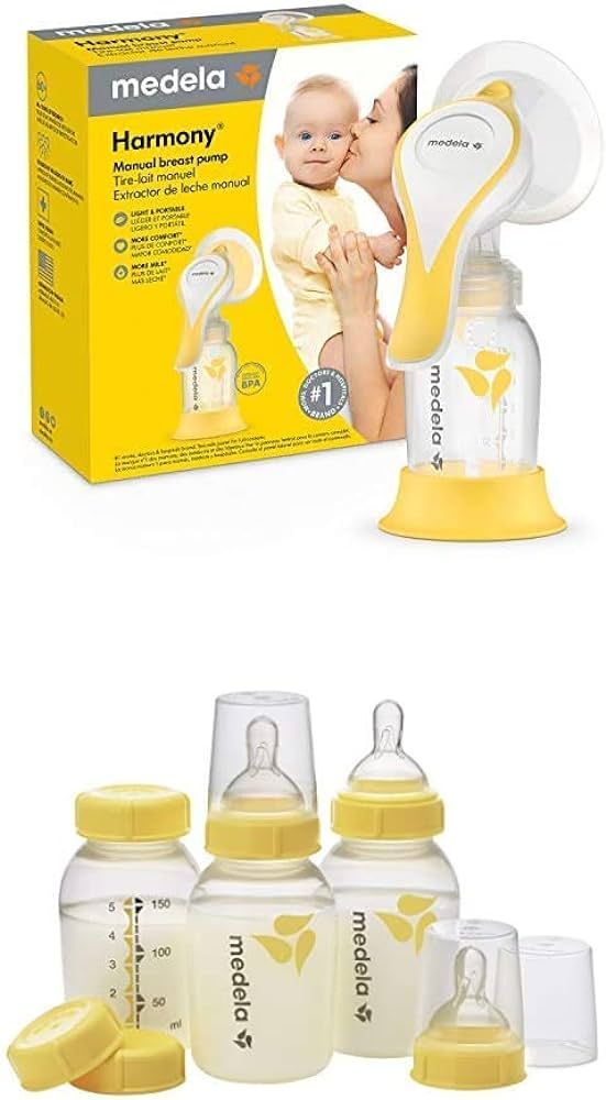 Medela Harmony Manual Breast Pump with Flex Breast Shield and Extra Breast Milk Storage Bottles, ... | Amazon (US)