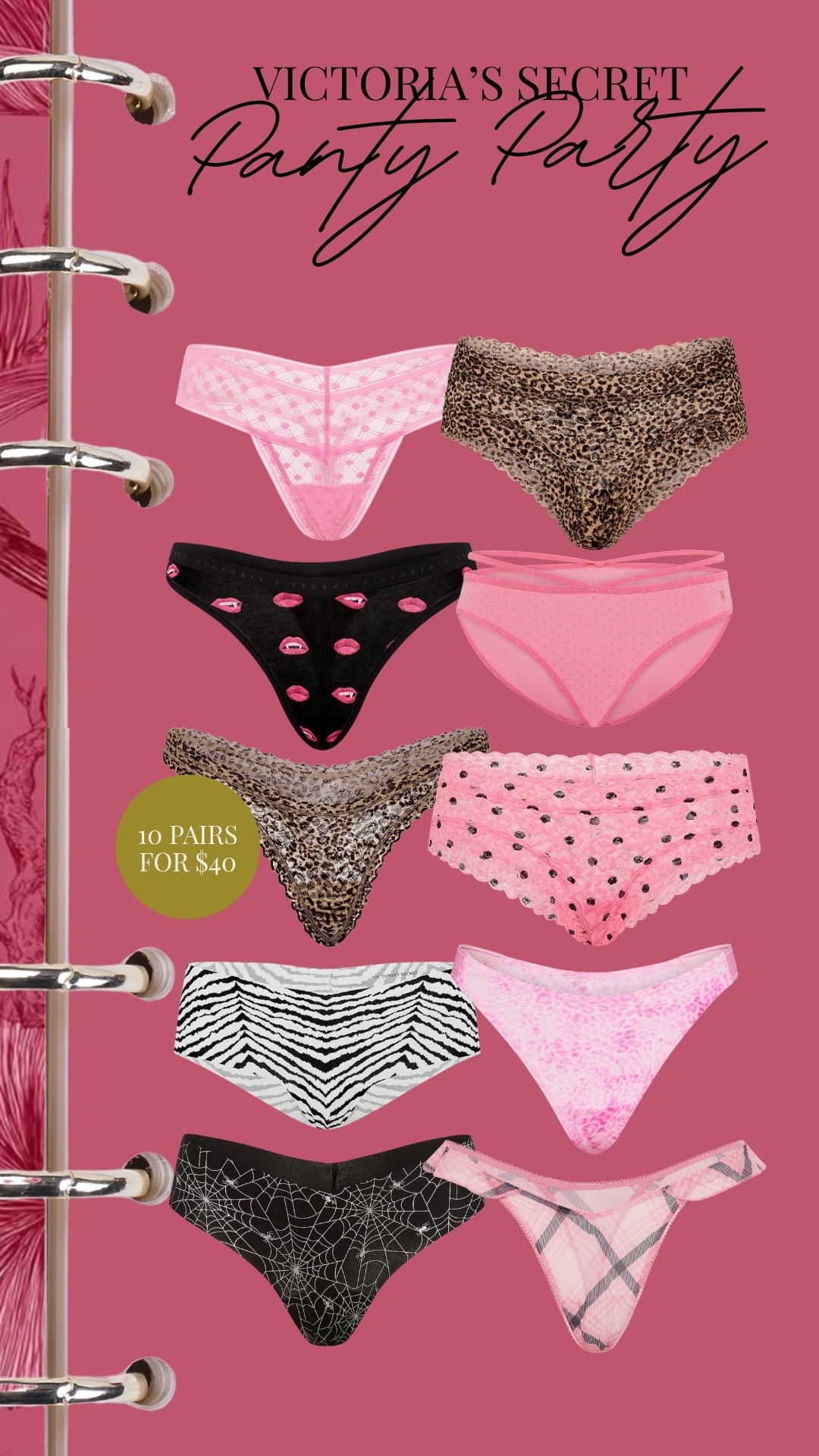 Get 10 panties for $40 on Victoria’s Secret for their Panty Party event!

#LTKSaleAlert #LTKgrwm #LTKootd
