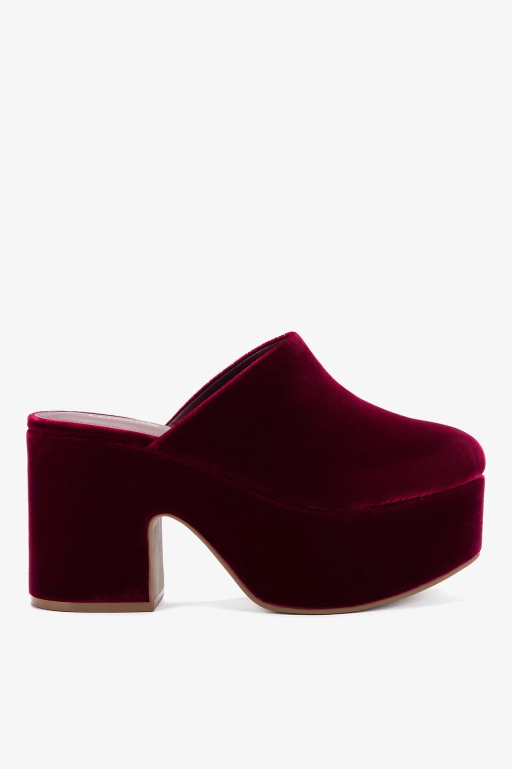 Miso Platform Clog In Wine Velvet | Larroude