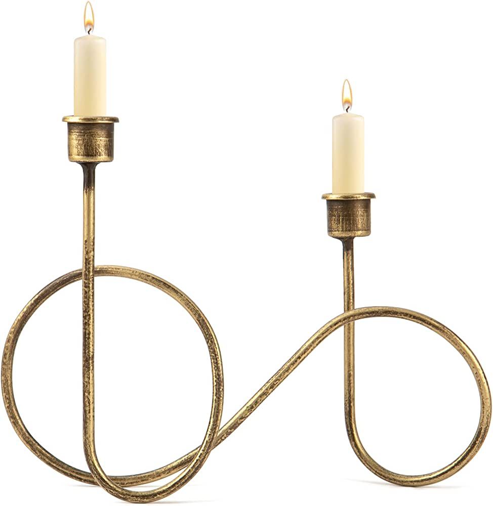 Twisted Brass Style Candle Holder, Candlestick Holder for Table Decoration, Holiday, Wedding, Hou... | Amazon (US)