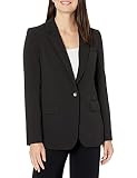 DKNY SPORTSWEAR Women's Missy Foundation Long Sleeve Jacket, Black with Button, 6 | Amazon (US)