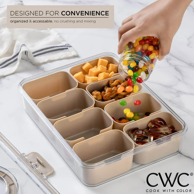 COOK WITH COLOR Snackle Box for Kids Lunch Box and Snack Container, Brown | Walmart (US)