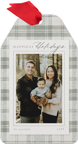 Holiday Flannel Metal Ornament | Shutterfly