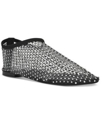 Steve Madden Women's Mino Mesh Rhinestone Flats - Black/Rhinestone | Macy's