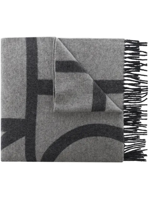 TOTEME Large Monogram Scarf - Farfetch | Farfetch Global