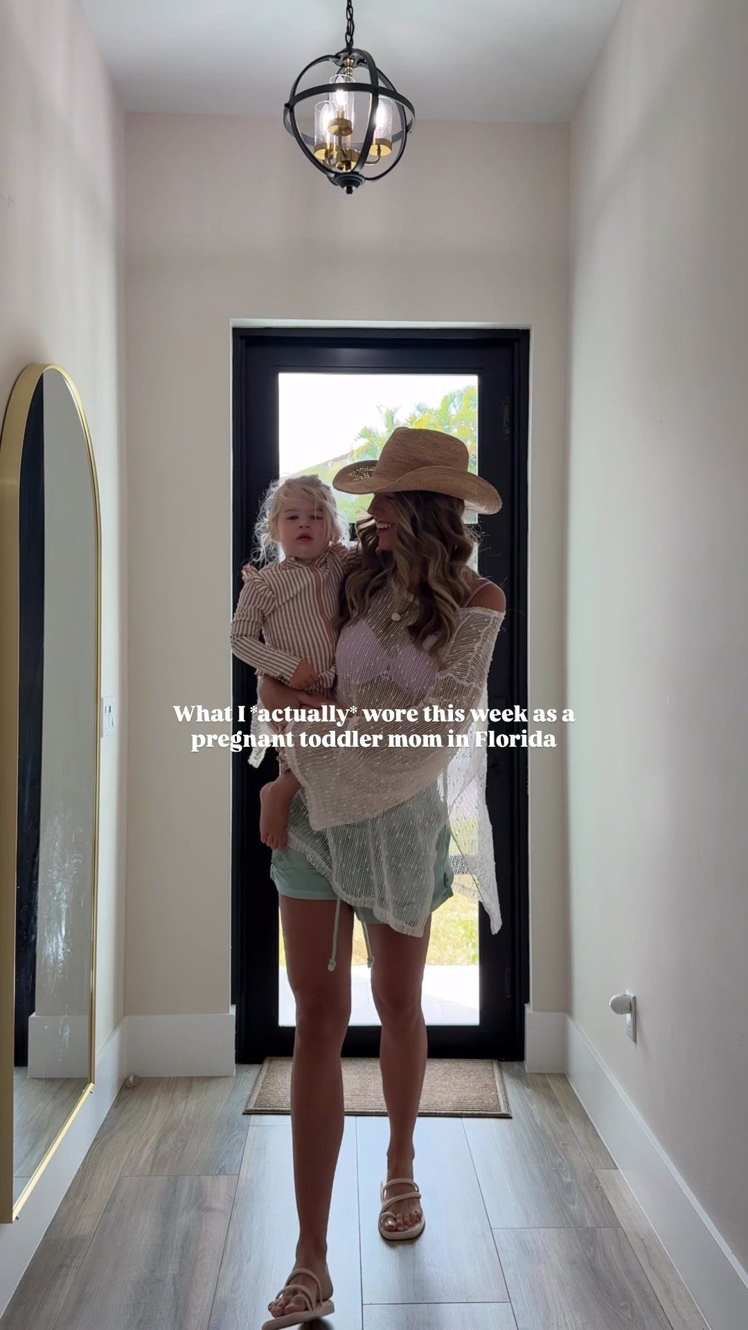 Outfits I wore this week as a pregnant toddler mom on vacation 
Sizing:
First outfit: sized down to small in shorts, medium in top and swimsuit

Second look: 
Medium/6 in jacket
Small in top
Medium long in pants for pregnancy run tts . Not see through and almost impossible to wrinkle 

Third look: medium in dress for pregnancy 

Fourth look:  dress sold out from Abercrombie

Fifth look: medium in coverup for length and pregnanc. Medium in suit. Full coverage 





#LTKdayinmylife #LTKmomlife #LTKootd