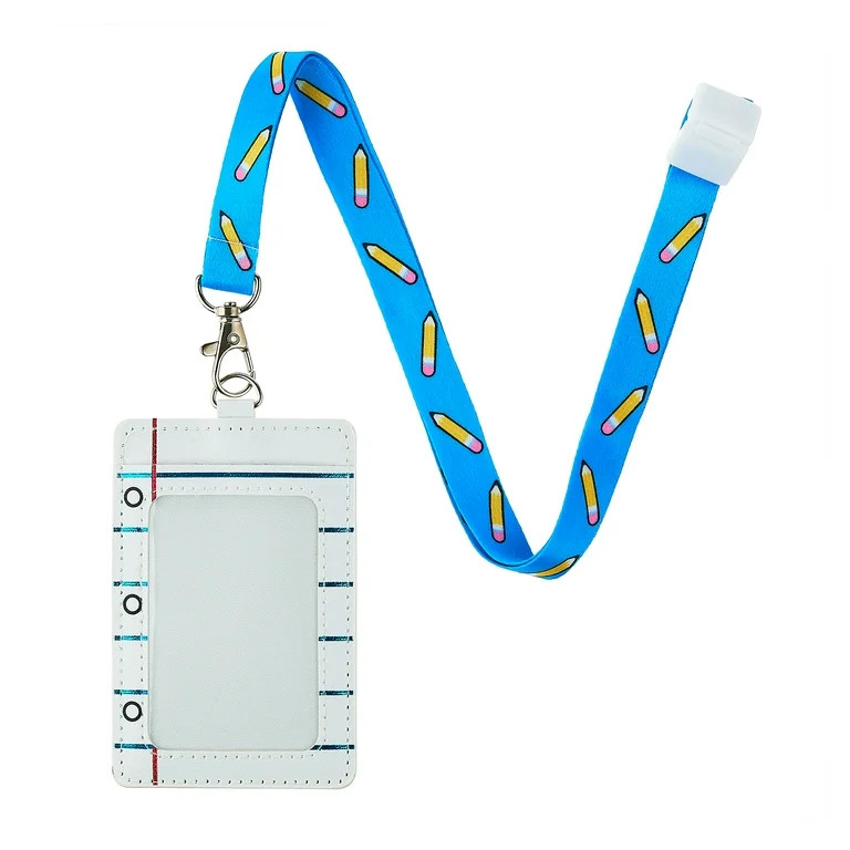 Pen+Gear Notebook Paper Teacher Badge Holder with Breakaway Lanyard, Multicolor | Walmart (US)