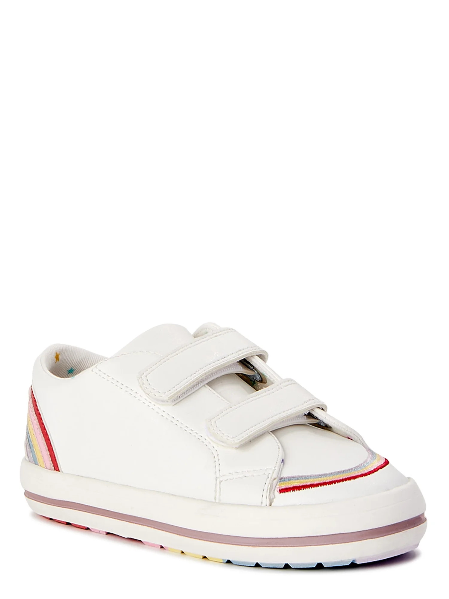 Wonder Nation Toddler Girl Casual Rainbow Low-Top Court Sneakers, Sizes 7-12 | Walmart (US)