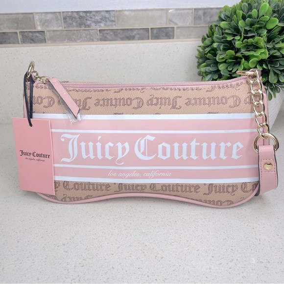 NEW Juicy Couture Pink and‎ Brown French Latte Fashionista Shoulder Bag | Poshmark