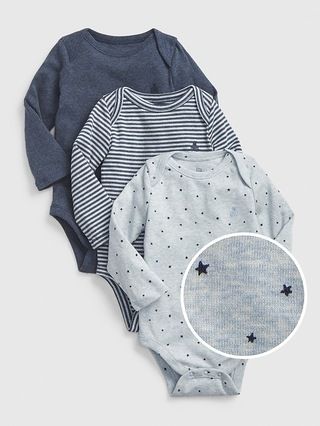 Baby First Favorite Long Sleeve Bodysuit (3-Pack) | Gap US
