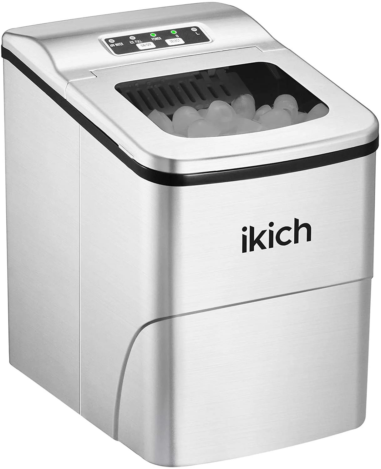 IKICH Portable Ice Maker Machine for Countertop, Ice Cubes Ready in 6 Mins, Make 26 lbs Ice in 24... | Walmart (US)