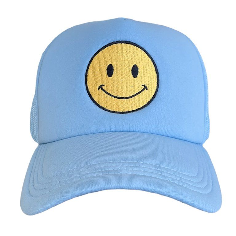 Kanyan Smiley Face Trucker Hat for Women (and Men). Smile Face Hat Light Blue | Walmart (US)