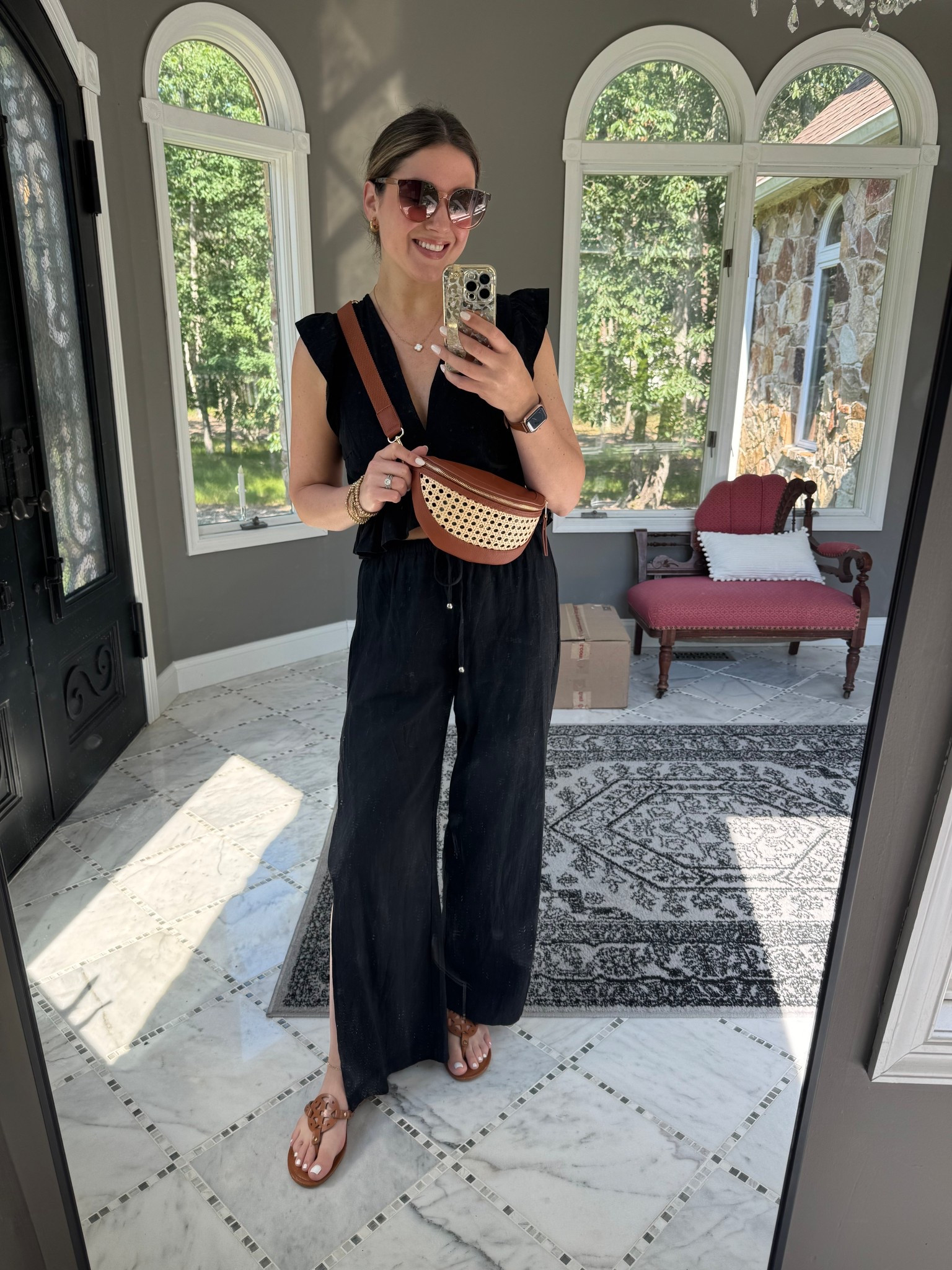 Elevated summer outfit, ootd, summer outfit idea, matching set, two piece outfit, two piece summer set, vacation outfit, resort wear, Amazon outfit, Amazon set, Amazon matching set, Target belt bag, belt bag, bum bag, trendy mom bag, perfect summer bag, elevated belt bag, neutral sandals  

#LTKFindsUnder50 #LTKTravel #LTKStyleTip