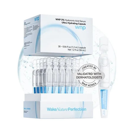 WNP Hydrating Face Serum with 3 Percent Hyaluronic Acid, Hyaluronic Acid Tubes, 0.04 fl oz Vials, 30 Count | Walmart (US)