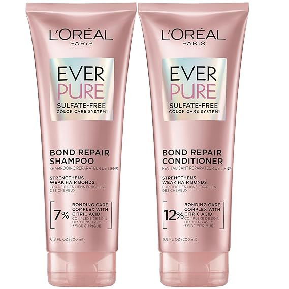 L'Oreal Paris EverPure Sulfate-Free Vegan Hair Care Kit - Shampoo and Conditioner to Strengthen a... | Amazon (US)