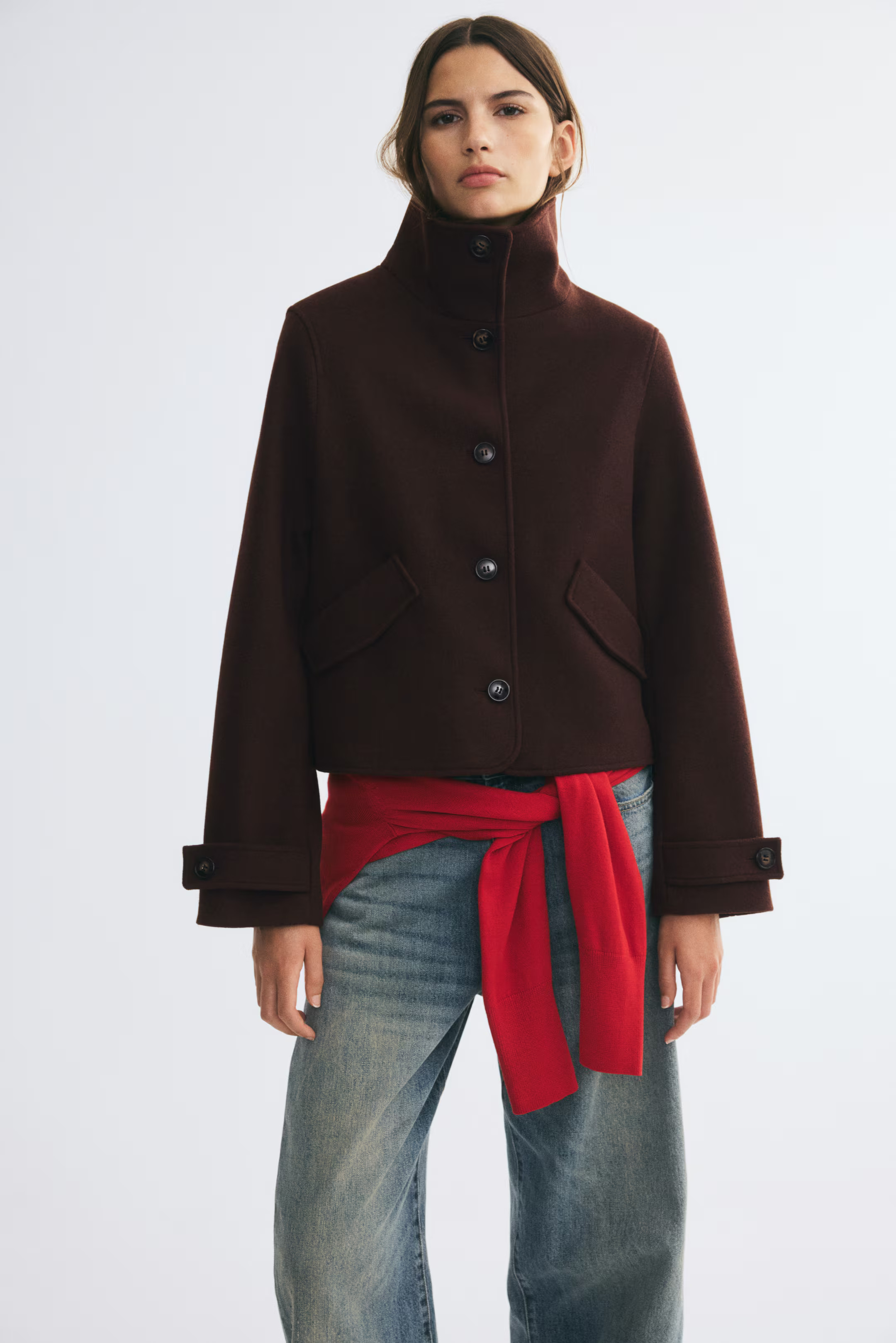 Short Funnel-Collar Jacket | H&M (US, CA, MX)