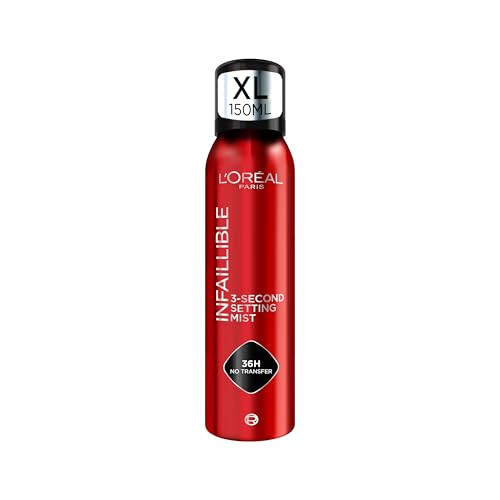L'Oréal Paris Setting Spray XL, Infallible 3-Second Setting Mist for Face, Up To 36 Hour Makeup Wear, Fixing Spray, Waterproof and Sweatproof, Transfer-proof and Non-sticky 150ml | Amazon (UK)