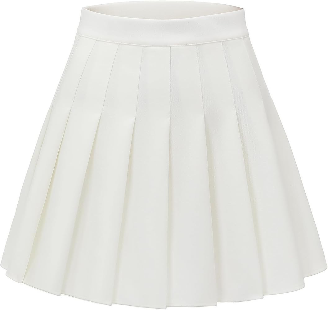 DRESS NICES Women Pleated Skirt A-Line Short Mini Basic Skirt School Uniform Cheerleader Skirts S... | Amazon (US)