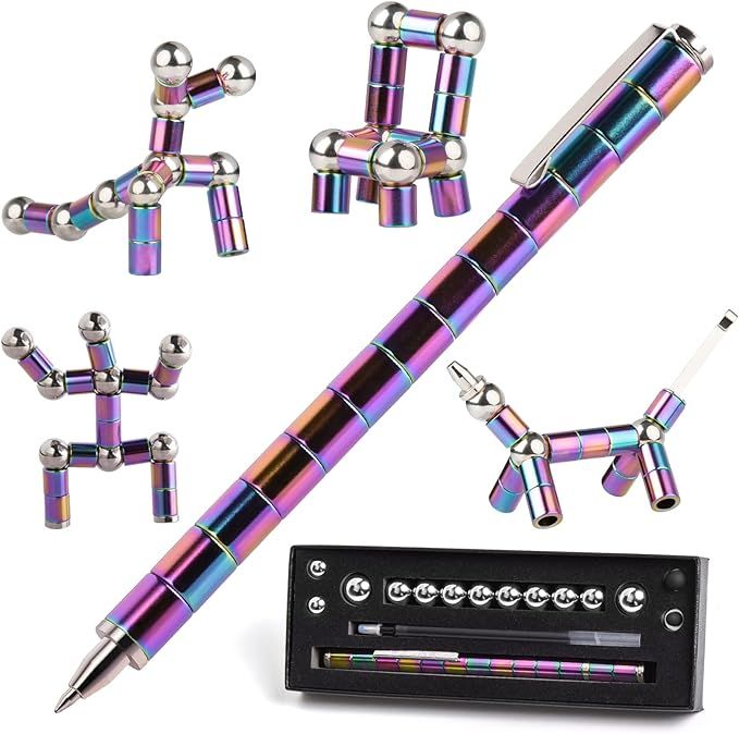 HKDGYHON Fidget Toys Pen, Multifunction Writing Magnet Ballpoint Pen, Pressure Fidget Cool Gadget... | Amazon (US)