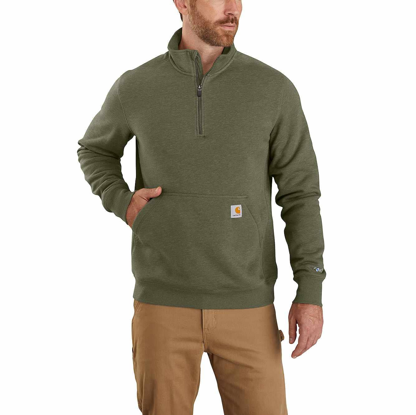 Carhartt Force® Relaxed Fit Midweight 1/4 Zip Pocket Sweatshirt | Carhartt