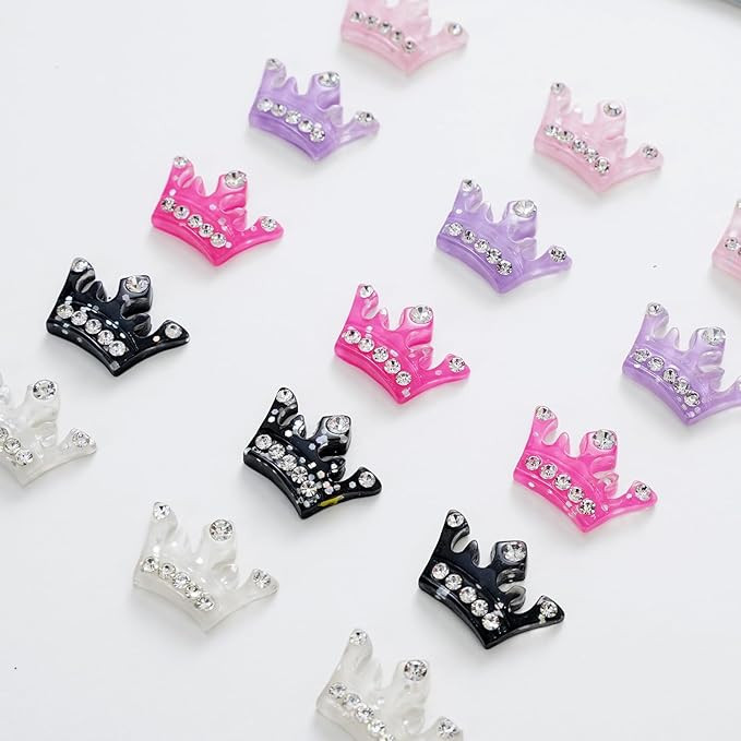 Chenkou Craft 30pcs Resin Flatback Crown Scrapbooking Mix Color 1"x 5/8" | Amazon (US)