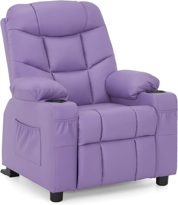 MCombo Big Kids Recliner for Ages 3+, Child Reclining Chair, Toddlers Recliner Sofa with Cup Hold... | Amazon (US)