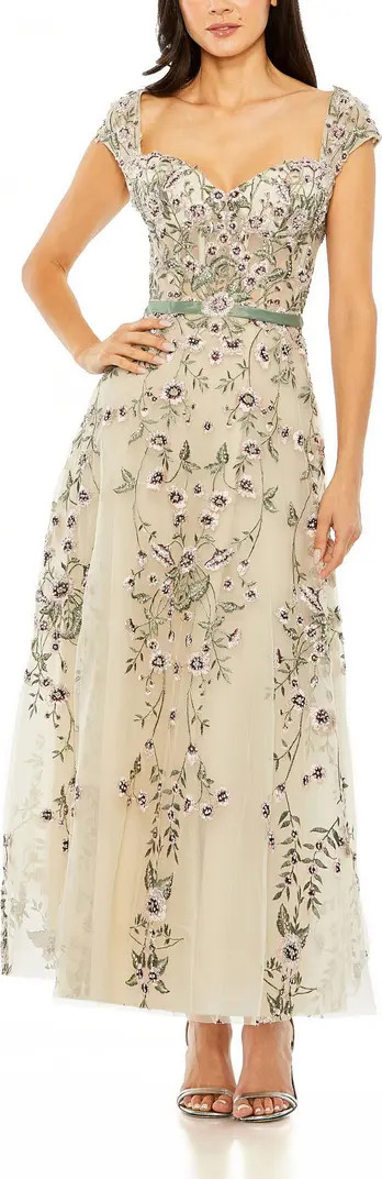 Mac Duggal Floral Embroidered Sweetheart Neckline Dress | Nordstrom | Nordstrom