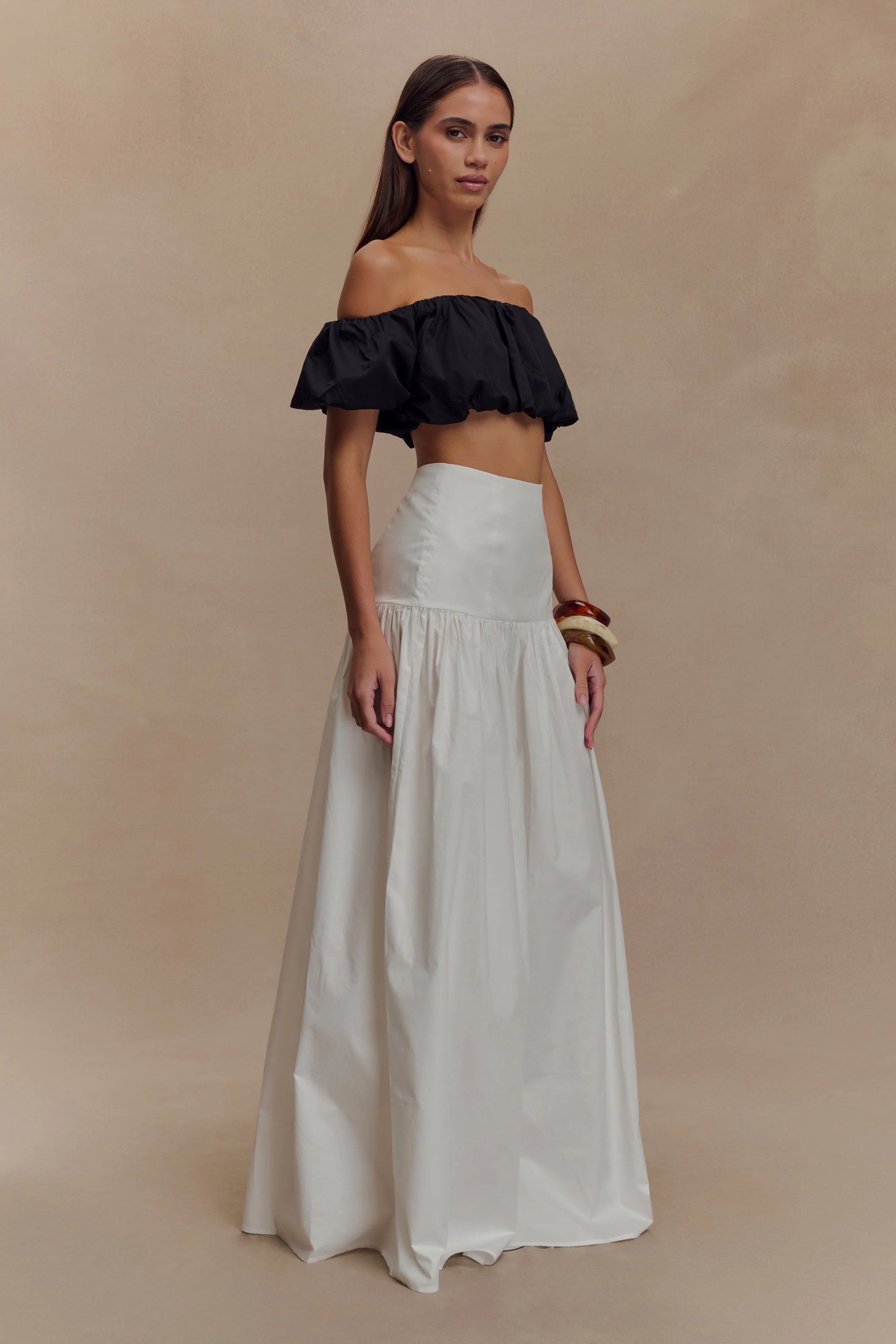 Autumn Maxi Skirt - White | Meshki (APAC)