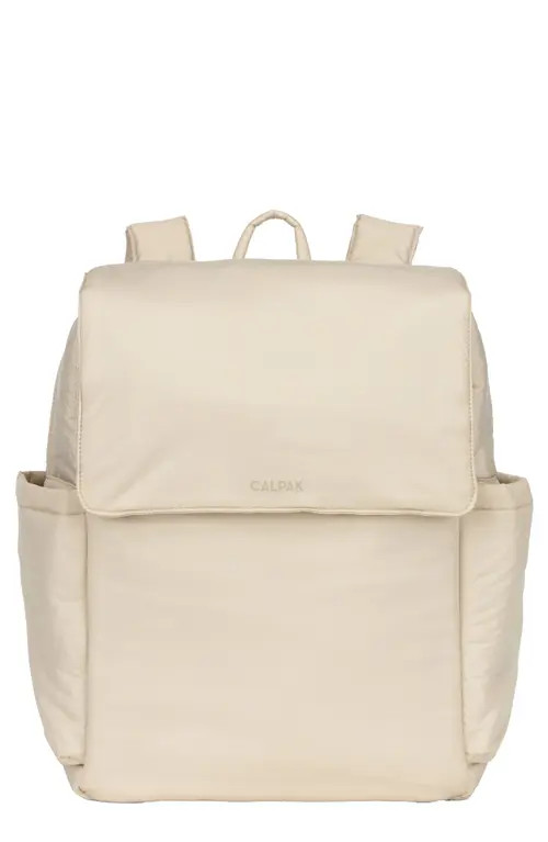 CALPAK Diaper Backpack with Laptop Sleeve in Oatmeal at Nordstrom | Nordstrom
