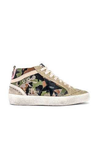 Golden Goose Mid Star Sneaker in Green Camoflage, Taupe, Black, Beige, & Antique Pink from Revolv... | Revolve Clothing (Global)