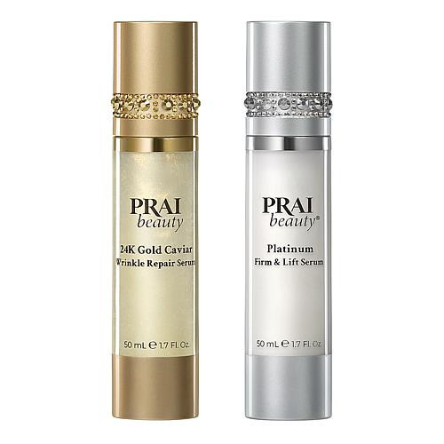 PRAI Beauty 24K Gold Caviar Wrinkle Serum & Platinum Serum | HSN
